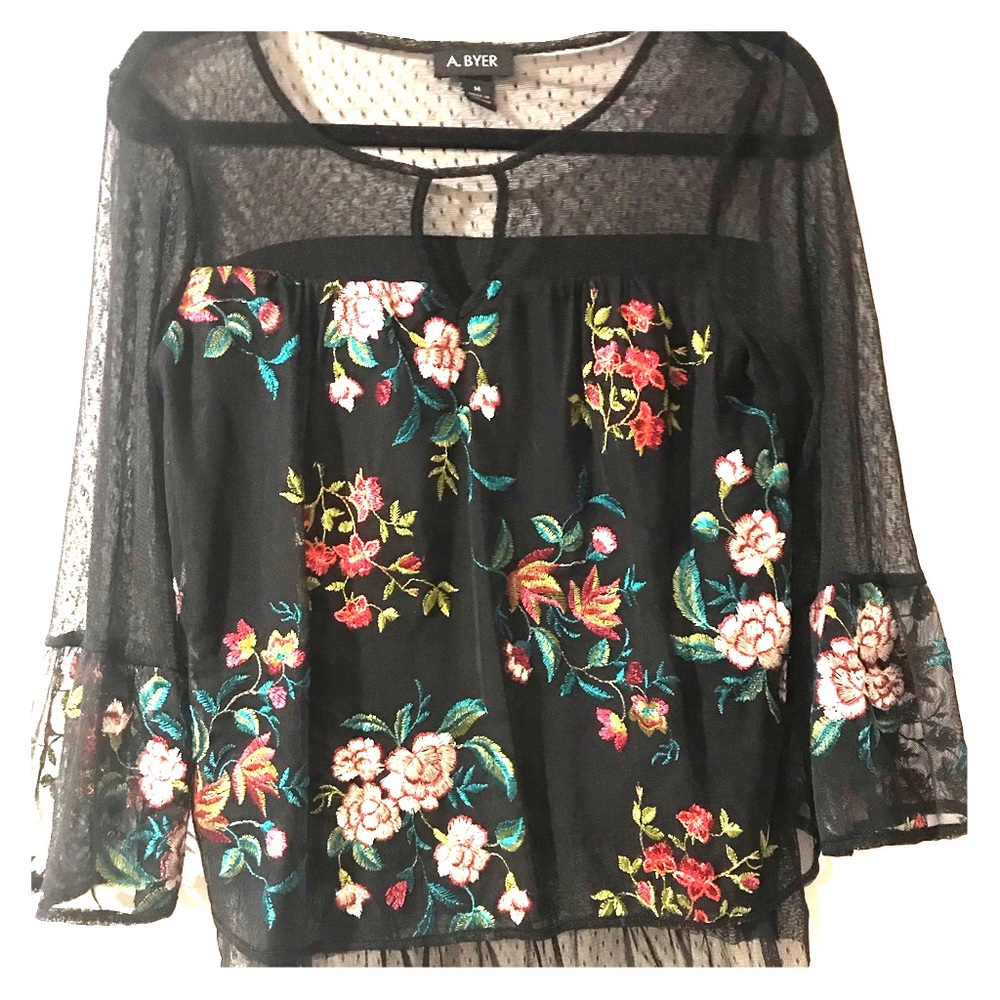 NWOT A. Byer floral top